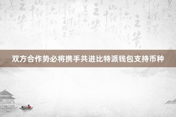 双方合作势必将携手共进比特派钱包支持币种