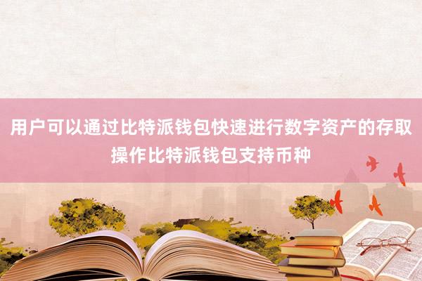 用户可以通过比特派钱包快速进行数字资产的存取操作比特派钱包支持币种